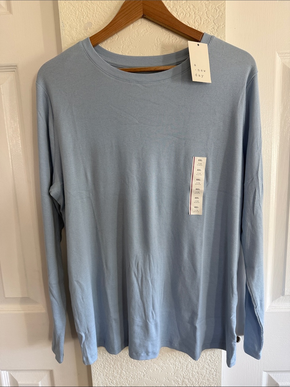 a new day Powder Blue Long Sleeve Crewneck Tee
